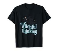 Thinking Witchful Thinking Spooky Halloween Witch Graphic T-Shirt