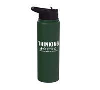 Thinking Would Not Recommend Funny Sarcastic Humour Stainless Steel Insulated Water Bottle