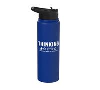 Thinking Would Not Recommend Funny Sarcastic Humour Stainless Steel Insulated Water Bottle