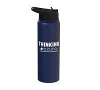 Thinking Would Not Recommend Funny Sarcastic Humour Stainless Steel Insulated Water Bottle