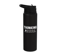 Thinking Would Not Recommend Funny Sarcastic Humour Stainless Steel Insulated Water Bottle