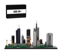 Thinkizen 1:875 Francfort Nouveau Maître Route Maître Maître Kit de construction architecture Skyline Image de ville détaillée avec maisons hautes, cadeau pour collectionneurs, amateurs d'architecture