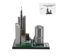 Thinkizen Francfort Nouveau Mainzer Rue Module 1, avec Tour Commerzbank, Eurotour et Tour de Taunus, Kit d'architecture Skyline 1:875, cadeau pour collectionneur de modèle urbain, 4057 pièces
