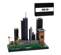 Thinkizen Francfort Nouvelle rue Mainzer Module 2, avec tour principale, Omniturm, Eurotheum et centre japonais, kit d'architecture Skyline 1:875, modèle de ville détaillé pour adultes, 3516 pièces
