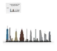 Thinkizen Modèle gratte-ciel de New York City 1:2000, kit d'architecture haute, briques de construction Skyline comme image de ville miniature pour adultes et collectionneurs, 2067 pièces