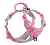ThinkPet No Pull Harness Harnais de Sport Respirant avec poignée - Gilet de sécurité pour Chien rembourré réfléchissant Harnais réglable, Clip arrière/Avant pour Easy Control