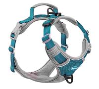 ThinkPet No Pull Harness Harnais de Sport Respirant avec poignée - Gilet de sécurité pour Chien rembourré réfléchissant Harnais réglable, Clip arrière/Avant pour Easy Control