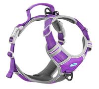 ThinkPet Reflective Reflective Breathable Soft Air Mesh No Drag Puppy Choke Overhead Ventilation Vest for Small and Medium Dogs and Cats