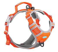 ThinkPet Reflective Reflective Breathable Soft Air Mesh No Drag Puppy Choke Overhead Ventilation Vest for Small and Medium Dogs and Cats