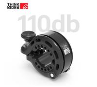 ThinkRider mise à niveau sonnette de vélo 110dB cloche forte klaxon de vélo innovant en alliage d'aluminium Mini cloche vtt vélo cloche de vélo Black