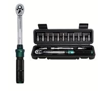 ThinkRider NL-15 PRO ynamométrique pour vélo 1/4", 2-20 Nm | Cliquet réversible à 72 dents, kit d'outils de vélo avec barre d'extension, six pans creux et douilles Torx