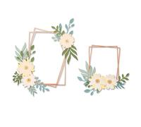 Thinlits Die Set Cadres Géométriques Fleuris - 12 Pcs