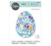 Thinlits Die Set Oeuf De Pâques Floral Par Jenna Rushforth 15 Pcs