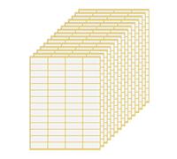 Thinp Étiquettes 840 PiÈces Blanches Étiquettes Vierges Autocollantes Étiquettes Rectangulaires Autocollantes Amovibles Autocollantes, Pour La Maison École Et Bureau 13X38 mm(15 Feuilles)