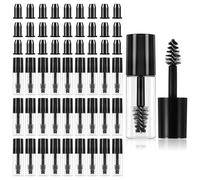 Thinp Lot de 27 tubes vides pour mascara et baguette, 3 ml avec inserts en caoutchouc, mini tubes vides pour huile de ricin, petit échantillon (noir)