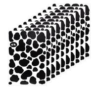 Thinp Lot de 340 autocollants muraux imperméables en vinyle imprimé vache pour mur, voitures, tasses, loisirs créatifs, décoration de fête sur le thème de la vache - Noir