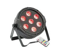 Ibiza Light THINPAR-7X6-RGBW - Projecteur Par Extra Plat 7 LED RGBW 6W Noir