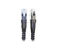 ThinPATCH - Cordon de raccordement - RJ-45 (M) pour RJ-45 (M) - 3.1 m - 3.8 mm - UTP - CAT 6a - IEEE 802.3at - moulé, bloqué - noir