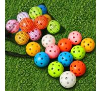 THIODOON Lot de 12 balles de golf creuses en plastique de 40 mm pour entraînement au swing et à la conduite - Pour adultes et enfants - Couleurs mélangées