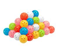 THIODOON Lot de 48 balles d'entraînement de golf à trajectoire limitée, en plastique creux, 40 mm, pour entraînement à l'airflow, entraînement à l'intérieur, couleurs mélangées