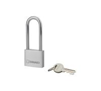 THIRARD 00024141 - Cadenas Type 1 Alu 40 mm Cadenas Anse 1/2 Haute - Anse acier cémenté nickelé - Cadenas - Onyx - Mécanisme à goupilles, avec double ancrage - Livré avec 2 clés en laiton nickelé
