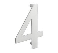 THIRARD 00067554 - Chiffre "4" Inox H.100mm À Visser - Plaque murale avec signalétique - Chiffre 4 - Accessoires/Equipements - Signaletique - Pour une utilisation intérieure ou extérieure
