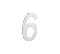 THIRARD 00067556 - Chiffre "6" Inox H.100mm À Visser - Plaque murale avec signalétique - Chiffre 6 - Accessoires/Equipements - Signaletique - Pour une utilisation intérieure ou extérieure