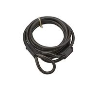 Câble Antivol En Acier Gainé PVC Pour Vélo Et Abris De Jardin - Résistant Aux Tentatives De Coupe - Longueur 1.80m - Diamètre 6mm - Couleur Noir - THIRARD