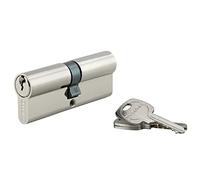 THIRARD 00916283 - Cylindre De Serrure 40 X 40 mm 3 Clés - Dimensions : 40x40 - Cylindre Profile - Standard - Cylindre profile européen Mécanisme à 5 goupilles, Nickelé