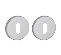 THIRARD 00966776 - Paire Rosaces Ronde Ø 50 Trou De Clé Chrome Satiné - Design élégant - Percement : trou de clé - Accessoires/Equipements - Equipement De Porte