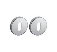 THIRARD 00966777 - Paire Rosaces Ronde Ø 50 Trou De Clé Chrome Brillant - Design élégant - Percement : trou de clé - Accessoires/Equipements - Equipement De Porte