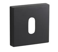 THIRARD 00966781 - Paire Rosaces Carrées 50X50 Trou De Clé Noir Mat - Design élégant - Percement : trou de clé - Accessoires/Equipements - Equipement De Porte
