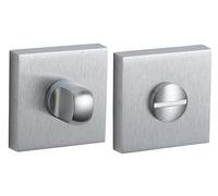 THIRARD - Paire de rosaces carrées Modena/Ginevra, 50x50mm, à condamnation, chromé satiné