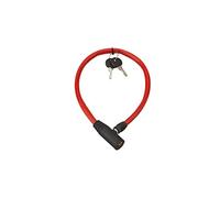 THIRARD - Antivol à Clé en Câble d'Acier - Système de Sécurité avec 2 Clés Nickelées - Gainé PVC - Mécanisme à Goupilles - Longueur 0.50 m - Ø 5 mm - Noir