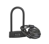 Antivol U à Combinaison Modifiable - Système de Sécurité Pratique et Résistant - Câble Acier Gainé PVC - Dimensions 12mm x 120mm - Couleur Noir - Garantie 5 Ans - THIRARD