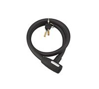 THIRARD - Antivol à Clé Câble Acier Cémenté Gainé PVC - Pour Vélo Ou Moto - Résistant aux Coupures - 2 Clés Réversibles - Longueur 1 m - Ø 18 mm - Noir
