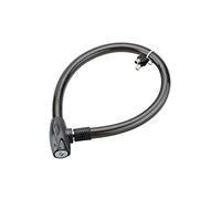 THIRARD Antivol à Clé Câble Acier Gainé PVC, Ø 25 mm x 0.85 m, Noir | Résistant aux Tentatives de Coupe, Mécanisme à Disques avec Cache de Protection, 2 Clés Plates Incluses.