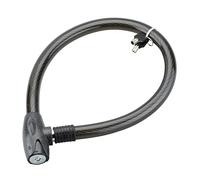 THIRARD - Antivol à Clé Câble Acier Gainé PVC - Résistant aux Tentatives de Coupe - Mécanisme à Disques avec Cache de Protection - 2 Clés Plates Incluses - Ø 25 mm x 0.85 m - Noir