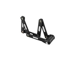 THIRARD Antivol Zebra Pliant, Dim. Dépliées 205 x 90 mm, Noir | Sécurité Niveau 8, Support de Fixation Inclus, Verrouillage par Combinaison Modifiable 4 Virolles, Fermées 176 x 70 mm.
