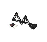 Antivol Zebra Pliant Noir Sécurité Niveau 8 avec Support de Fixation - 3 Clés Réversibles dont 1 LED - Dim. Dépliées Utiles 205 x 90 MM - Fermées 176 x 58 MM - THIRARD