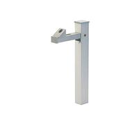 THIRARD - Arrêt de Porte à Sceller - Aluminium - Pour Portail - Compatible Tous Types - Profil Aluminium - Ressort Inox - Rivet Laiton - Ø 330 mm - Gris