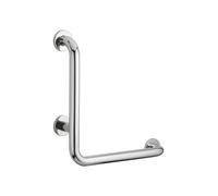 THIRARD - Barre de Maintien Coudée - Inox 304 - Longueur 800 mm - Angle 90° - Ø 32 mm - Finition Inox Poli - Vis de Fixation Inclus - Idéal pour Salle de Bain - Gris