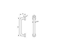 THIRARD - Barre Droite de Maintien - Inox 304 - Longueur 150 mm - Ø 19 mm - Finition Inox Brossé - Idéale Salle de Bain - Sécurise Espace - Facile à Installer - Gris