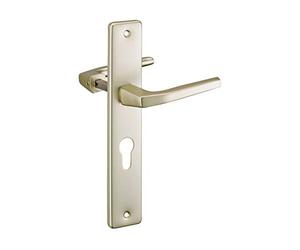 THIRARD - Béquille double champagne + 1 plaque carré 8 x 56 mm Cylindre | Prise en main confortable au quotidien, mise en place sans outillage spécifique