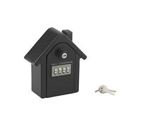 THIRARD - Boite à clé forme maison à combinaison, 4 chiffres, 2 clés de secours, noir satiné