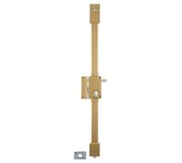 THIRARD Boîtier de Serrure 3 Points en Applique à Tirage, Gauche, Or | Modèle Targa, Pour Porte d'Entrée, Axe 45 mm, Entraxe 110 mm, Carré 7 mm, 75x130 mm, Acier, Finition Verni, Garantie 10 Ans