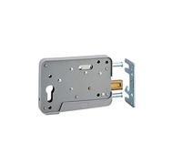 THIRARD Boîtier de Serrure en Applique à Double Entrée, Axe 130 mm, Gris | Pour Portillon, 150x108 mm, Réversible, Entraxe 59 mm, 1 Point de Fermeture, À Tirage, Acier, Finition Zingué, Garantie 5 Ans