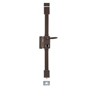 THIRARD - Boitier de Serrure en Applique Beluga à Fouillot pour Porte d'Entrée - Gauche - 3 Points - Axe 45 mm - Marron - Acier - Mécanisme à 8 Goupilles - Gâche Équerre - Poignée Double