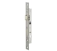 THIRARD - Boîtier de Serrure Encastrable à Cylindre pour Menuiserie Métallique - Axe 10.5 mm - Bouts Carrés - Inox - Coffre Acier Épaisseur 15 mm - Têtière Inox - Pêne Acier Nickelé - Gris