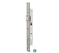 THIRARD Boîtier de Serrure Encastrable à Cylindre, Axe 16,5 mm, Inox | Pour Menuiserie Métallique, Bouts Carrés, Entraxe 70 mm, Carré 8 mm, 28x180 mm, Réversible Droite/Gauche, Zinc